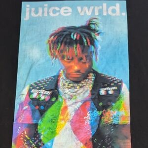 Juice Wrld Black Tee with Colorful Graphic on Front T-Shirt Size Medium XL